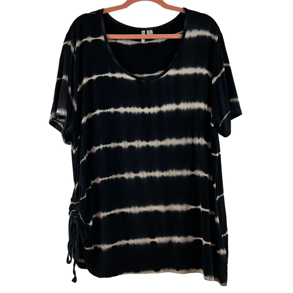 Cato Black and White Tie Dye Short Sleeve Tee Size 18/20W